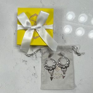 Silver Kendra Scott Earrings -Shiva Statement Earrings